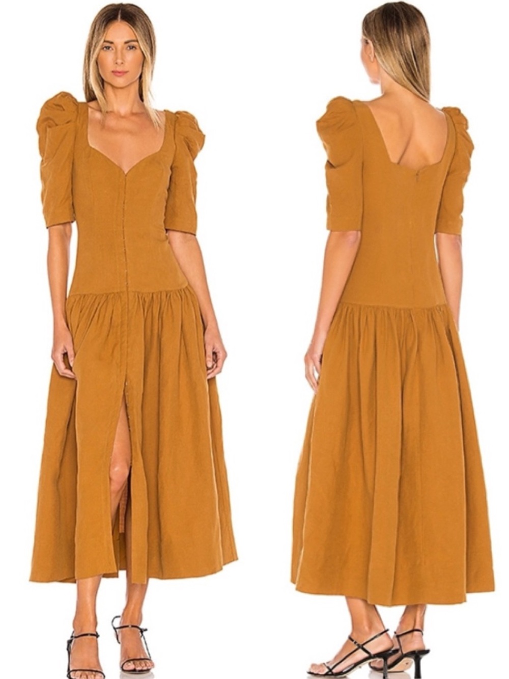 Mara Hoffman Phaedra Linen Blend Midi Dress
